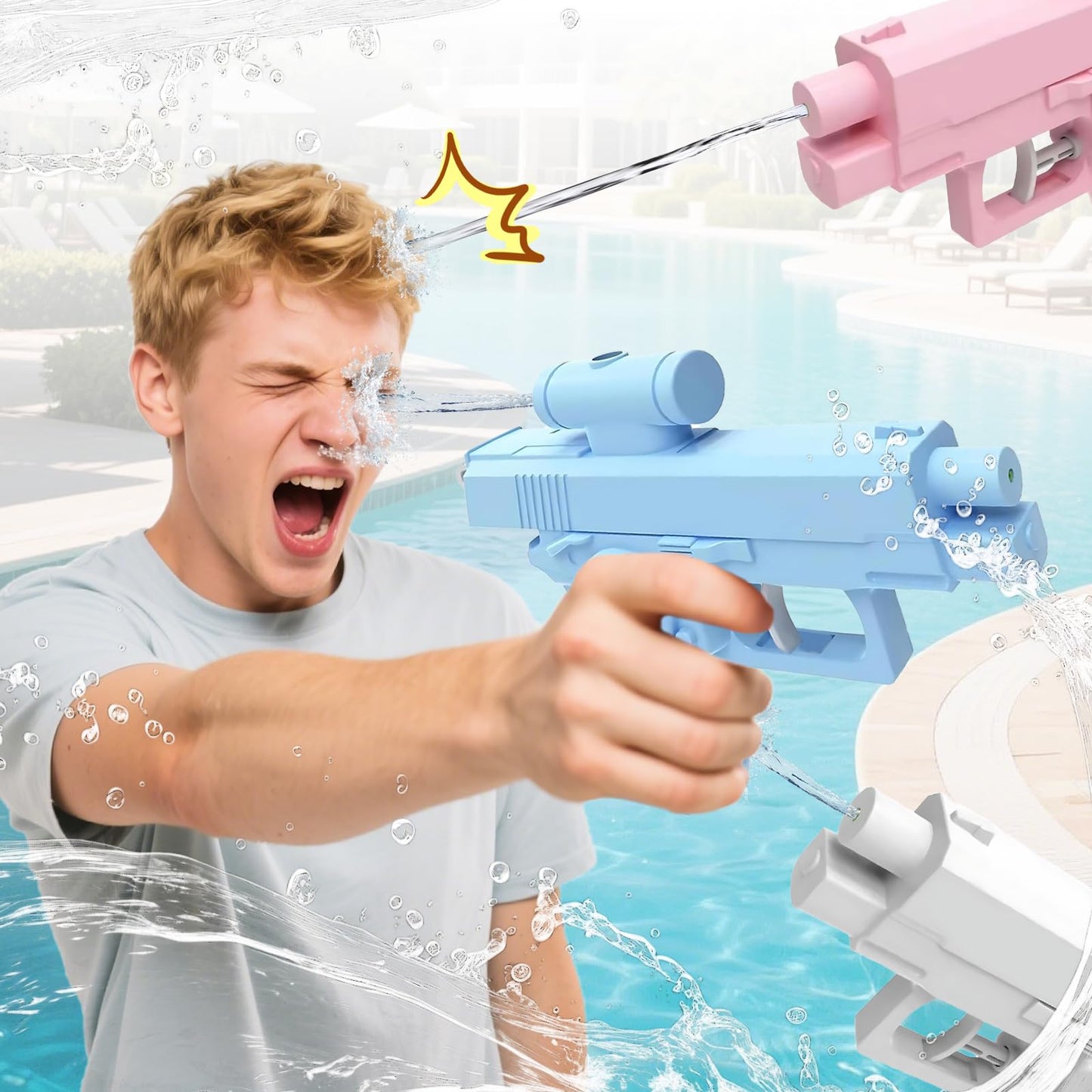 Manual Water Gun Prank Two-Way Spray